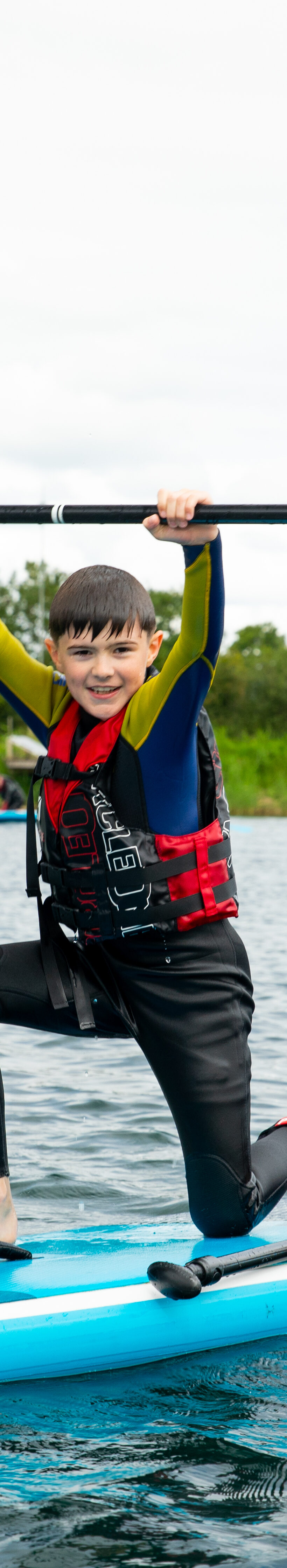 Family on paddleboard